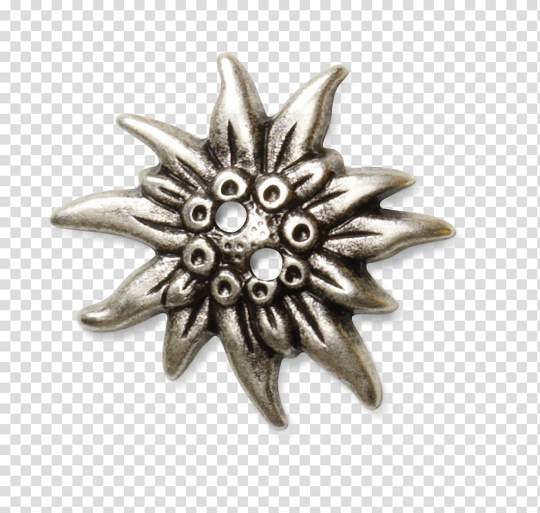 Metal, Jewellery, Silver, Body Jewellery, Human Body, Edelweiss, Brooch, Flower transparent background PNG clipart