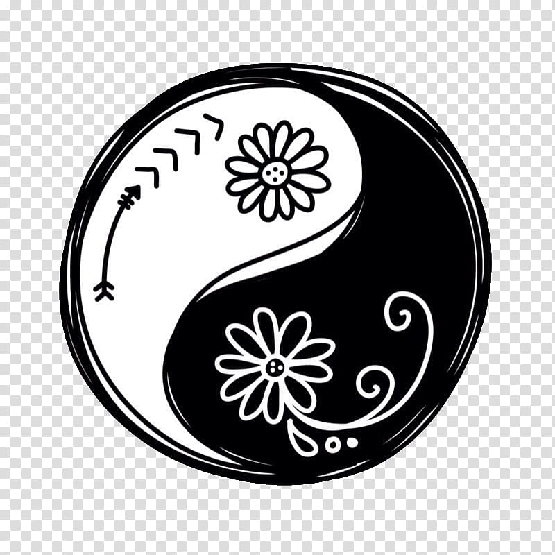 love overlays, black and white yin-yang transparent background PNG clipart