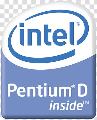 Original Logo v  Intel Inside Pentium D transparent background PNG clipart
