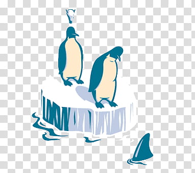 lovely III, blue and white penguin illustraiton transparent background PNG clipart