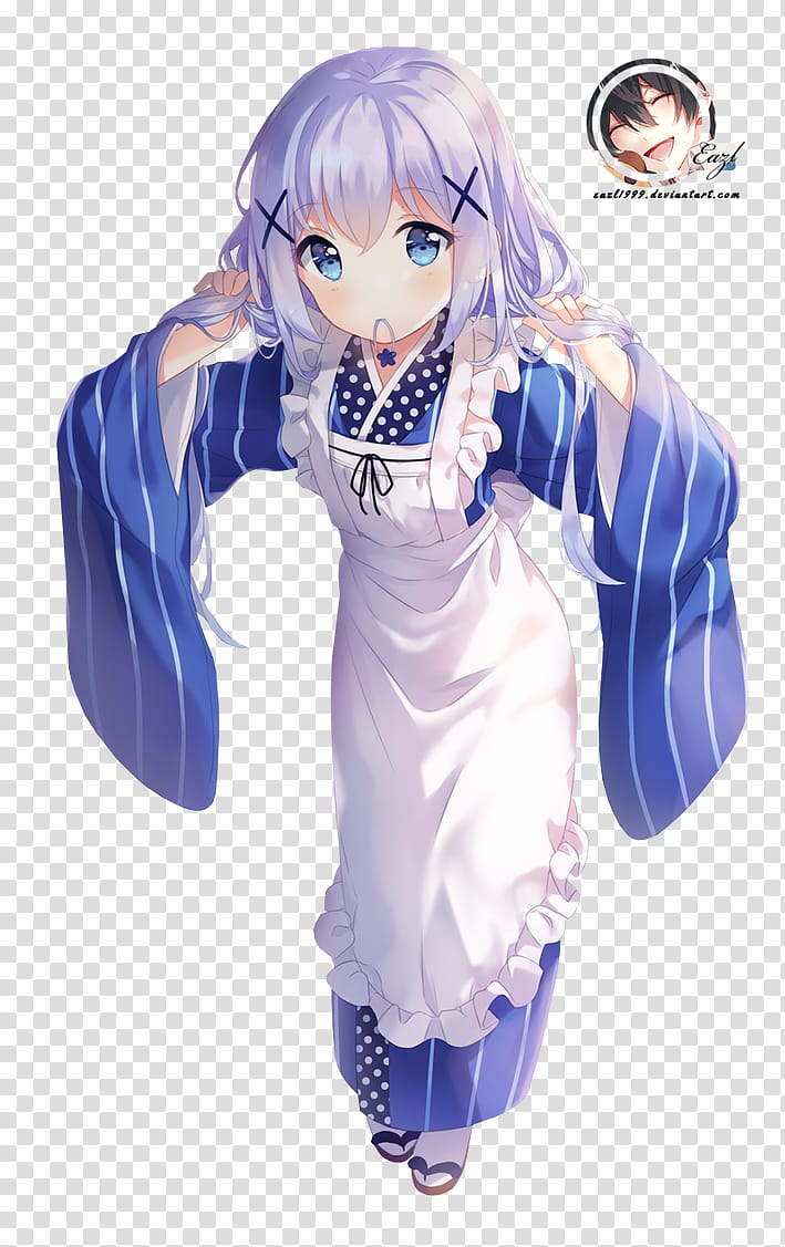 [Render] Kafuu Chino, Render Chino anime character transparent background PNG clipart