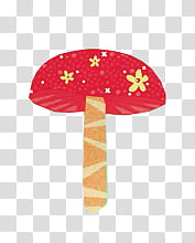 red and orange mushroom transparent background PNG clipart