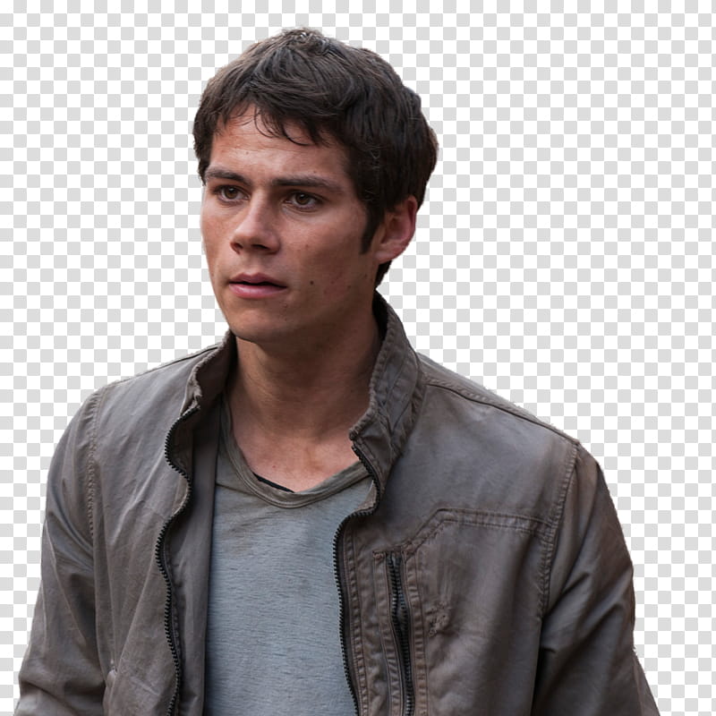 Dylan O Brien, men's gray full-zip jacket transparent background PNG clipart