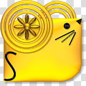 mice icons, yellow transparent background PNG clipart