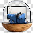 Sphere   the new variation, blue bench vise illustration transparent background PNG clipart