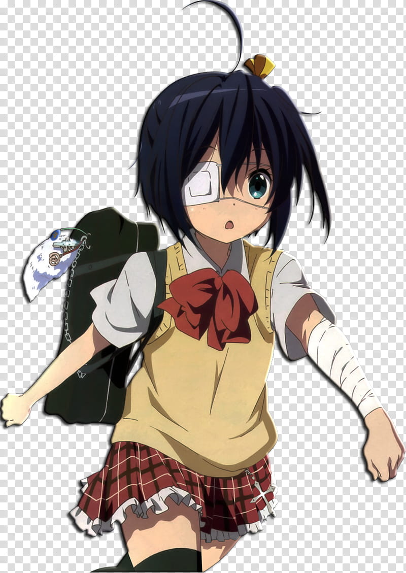 Rikka Chuunibyou Demo Koi ga Shitai, black haired anime transparent background PNG clipart