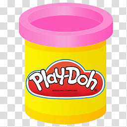 pink Play-Doh container illustration transparent background PNG clipart