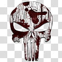 The Punisher logo iCons, White & Bloody Logo _x, The Punisher logo transparent background PNG clipart