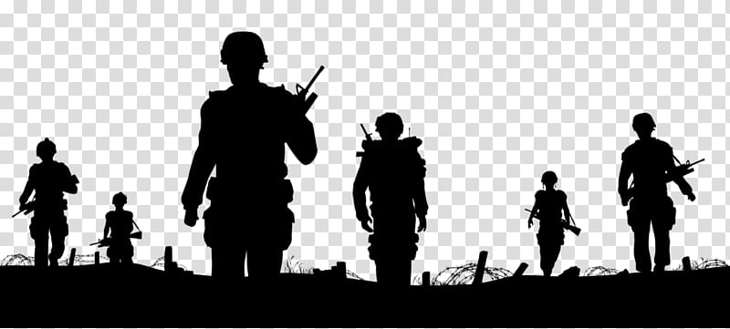 Gesture People, Soldier, Silhouette, Military, Human, Crowd, Army Men, Blackandwhite transparent background PNG clipart