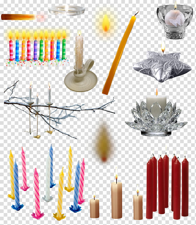 Velas, white candles on clear glass candle holder transparent background PNG clipart