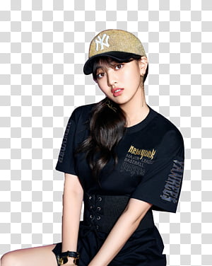 Twice Mlb Woman Wearing Cap And T Shirt Transparent Background Png Clipart Hiclipart - momo twice roblox