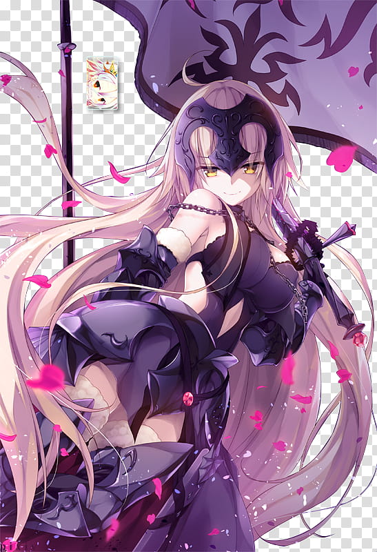 Joan Alter (Fate Series) Render, female anime warrior art transparent background PNG clipart