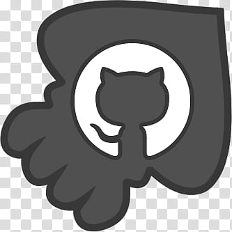 UPDATED  Splatoon Inspired Social Media Icons , Github, silhouette of cat illustration transparent background PNG clipart
