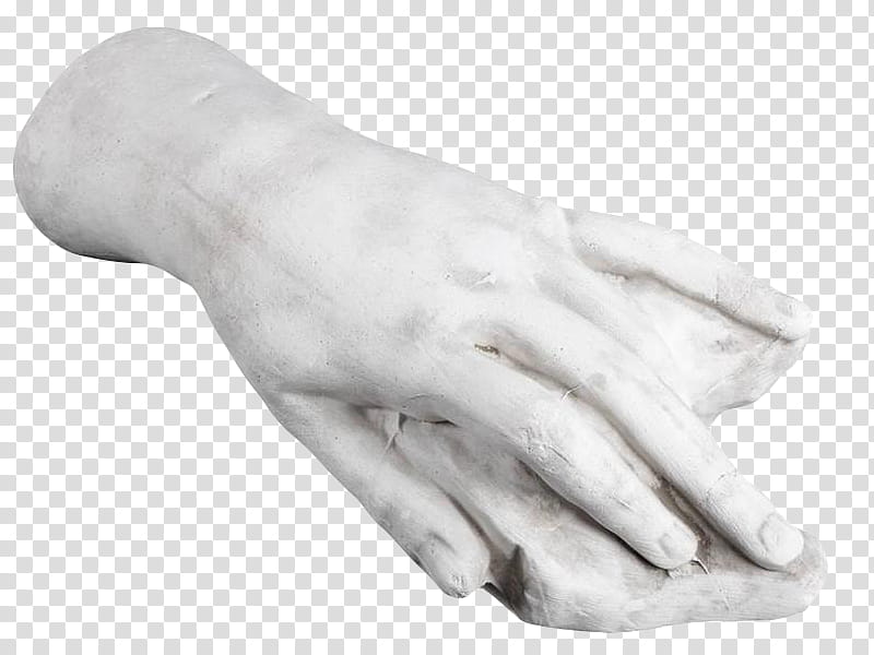, gray sculpted left hand transparent background PNG clipart
