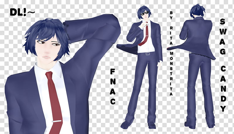 ~MMD FNAC~Candy~DL~, male anime character transparent background PNG clipart