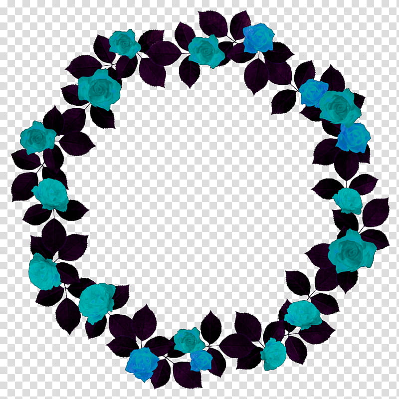 Circulo de rosas azules transparent background PNG clipart