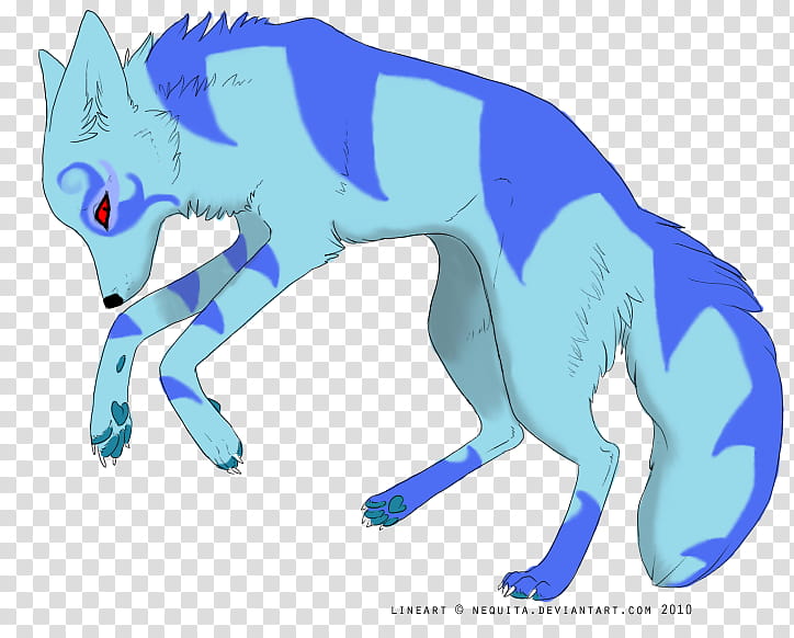 Wolf OC,Ice paw-, blue dog illustration transparent background PNG clipart