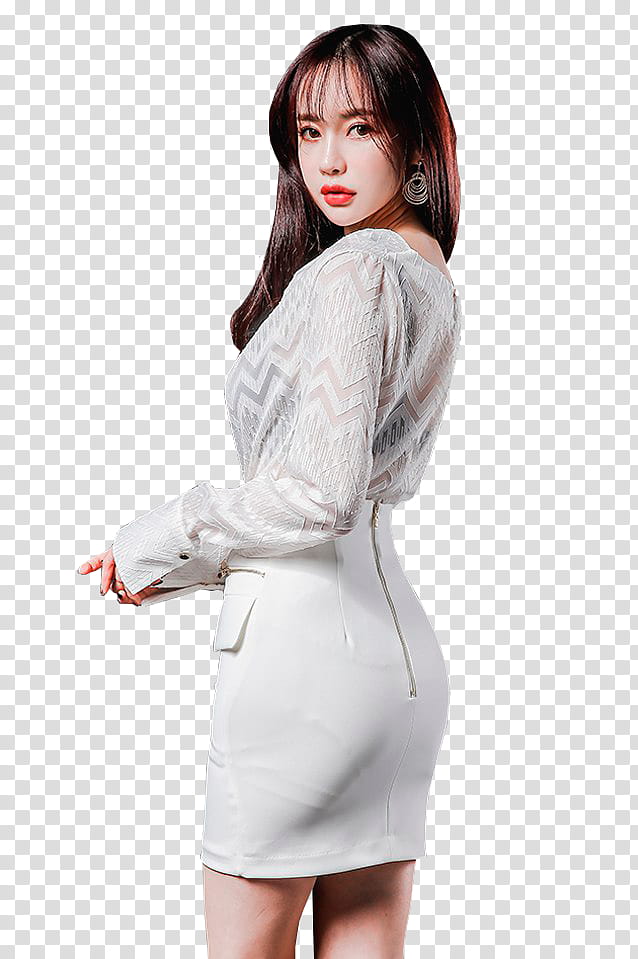 HYEMI, standing woman transparent background PNG clipart