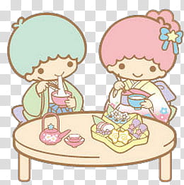 Iconos Little Twin Stars, Little Twin Star Lala and Lili transparent background PNG clipart