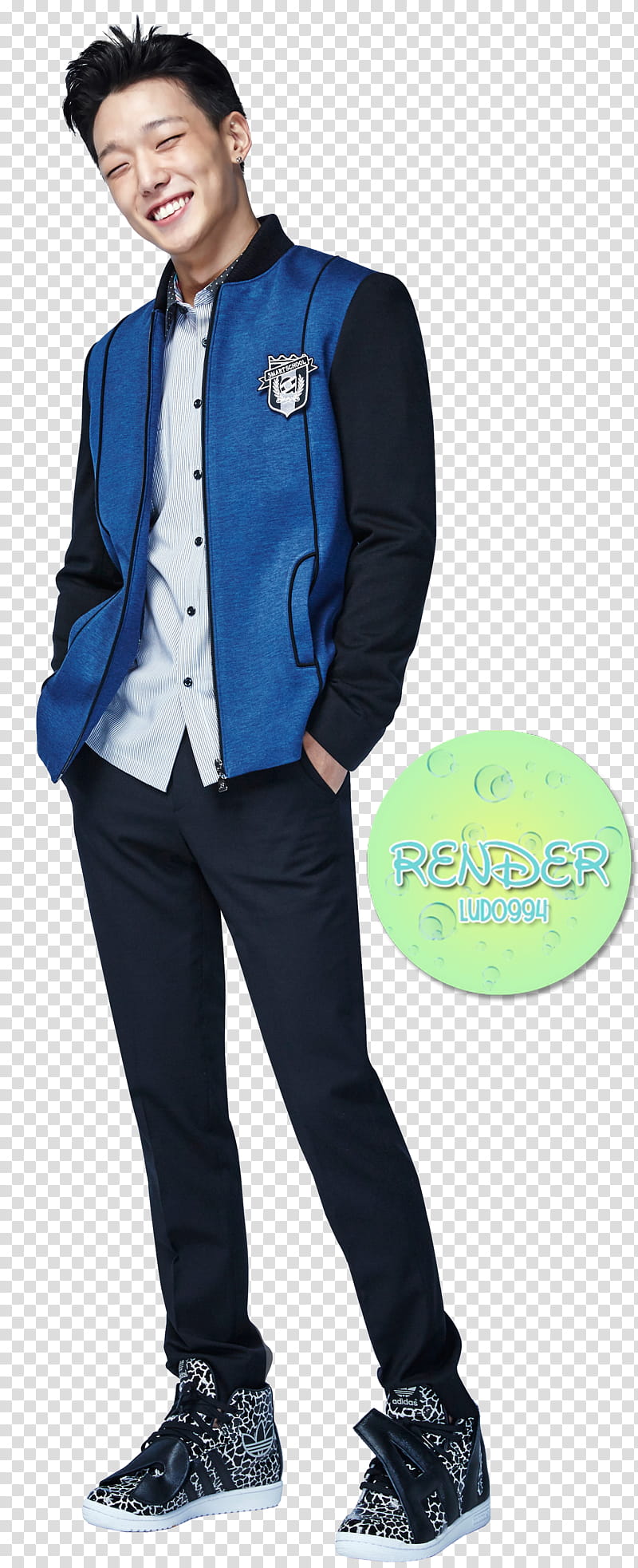 IKON, man standing while holding pocket pants transparent background PNG clipart