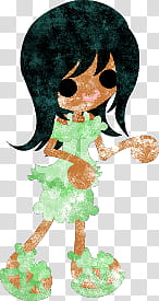 The icons of cute girls in cute dress, asaagao-girl- transparent background PNG clipart