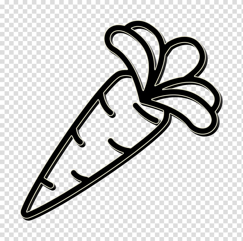Gastronomy icon Carrot icon, Coloring Book, Line Art, Blackandwhite, Symbol transparent background PNG clipart