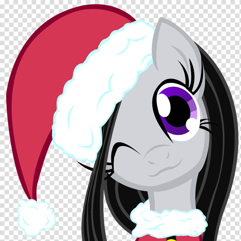 Amethyst Days in a Santa Hat, gray and black my little pony illustration transparent background PNG clipart