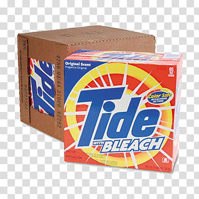 Laundry detergent x, Tide with bleach detergent box transparent background PNG clipart
