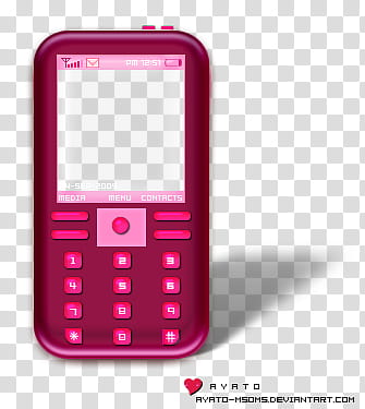 Mobiles Ayato, pink candybar phone transparent background PNG clipart