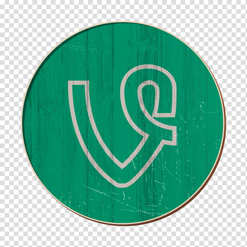 circle icon outline icon social-media icon, Social Media Icon, Vine Icon, Green, Turquoise, Logo, Symbol, Number transparent background PNG clipart