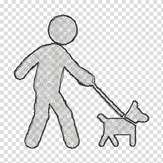 people icon Humans icon Walk icon, Line Art, Dog Walking, Drawing transparent background PNG clipart
