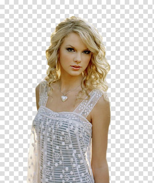 Taylor Swift, women's white and gray sleeveless dress transparent background PNG clipart