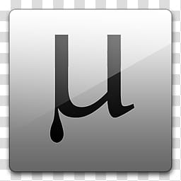 Glossy Standard  , square gray and black letter u-printed icon transparent background PNG clipart