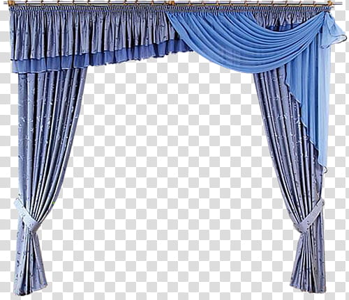 blue valance curtain transparent background PNG clipart