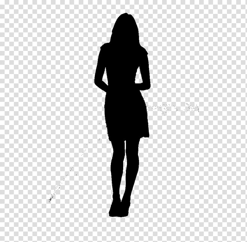 Little Girl, Silhouette, Drawing, Logo, Woman, Standing, Black, Little Black Dress transparent background PNG clipart