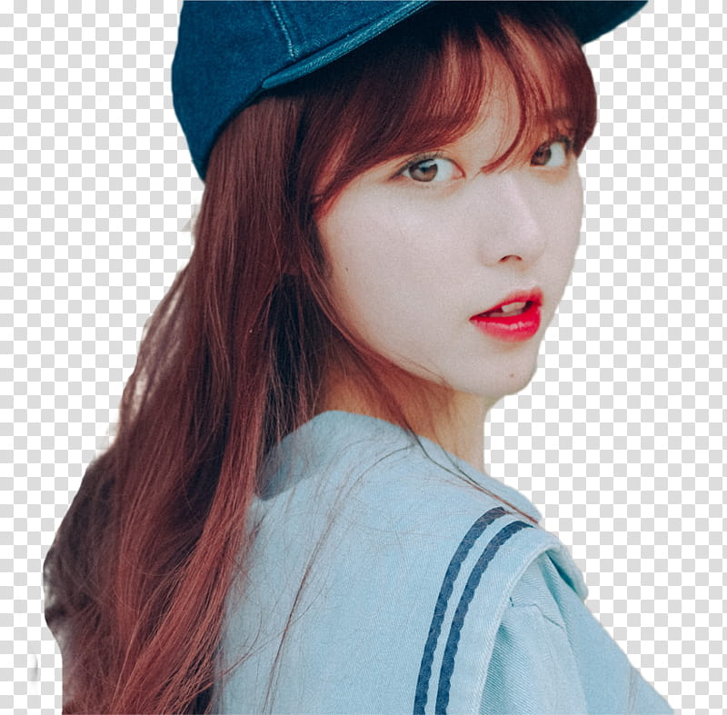 Kim Na Hee Ulzzang, woman in blue hat and blue top transparent background PNG clipart