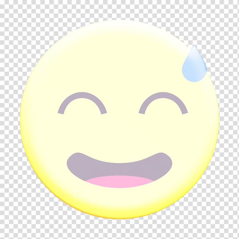embarrass icon emoji icon emoticon, Face Icon, Reaction Icon, Sweat Icon, Smile, Facial Expression, Yellow, Head transparent background PNG clipart