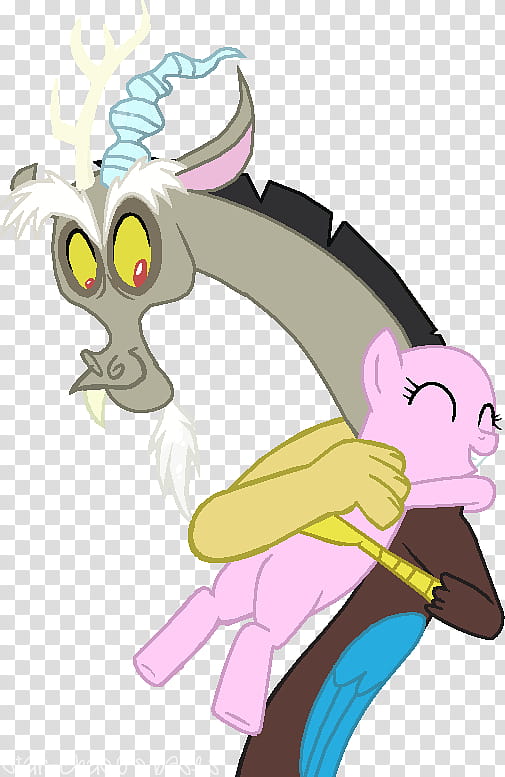 Discord I love you Base Animals and other, two gray and pink My Little Pony characters transparent background PNG clipart