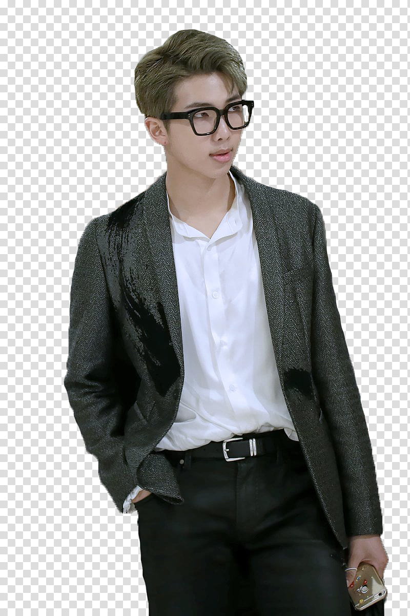 BTS Namjoon Rap Monster background, man wearing black shawl lapel suit jacket transparent background PNG clipart