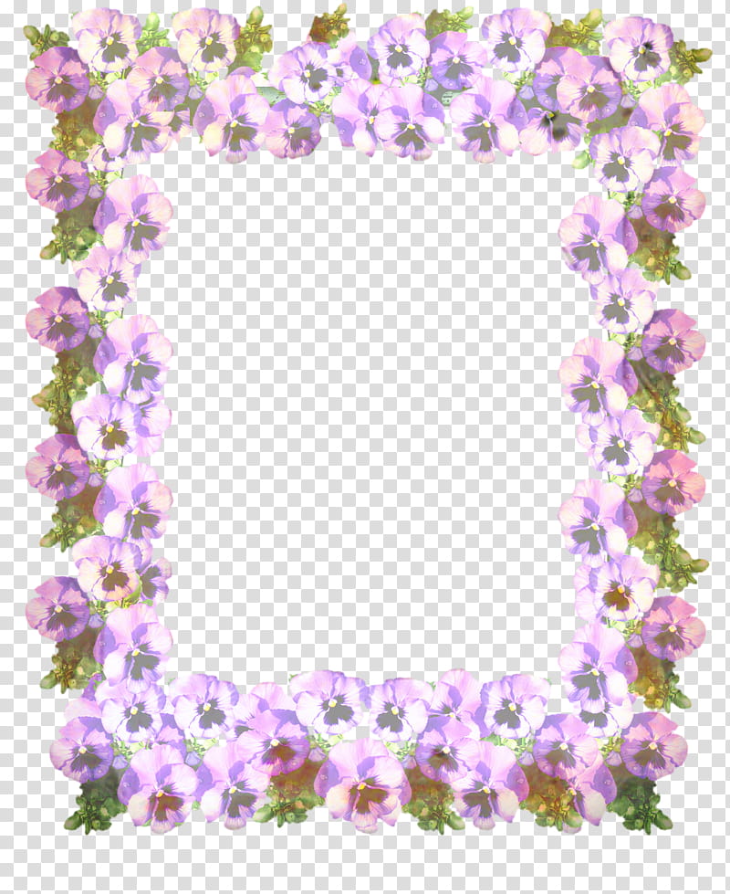 Flower Background Frame, Floral Design, Violet, Family, Violaceae, Purple, Lavender, Lei transparent background PNG clipart
