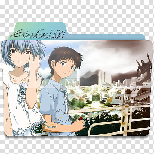 Anime folder icons , Rebuild of Evangelion transparent background PNG clipart