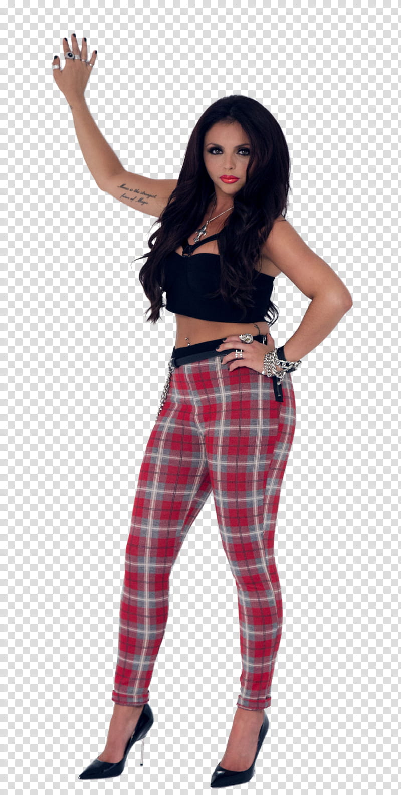 Little Mix Move, woman wearing black crop top transparent background PNG clipart