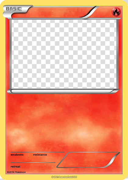 XY Blanks, Basic, Fire, Pokemon card template transparent background PNG clipart