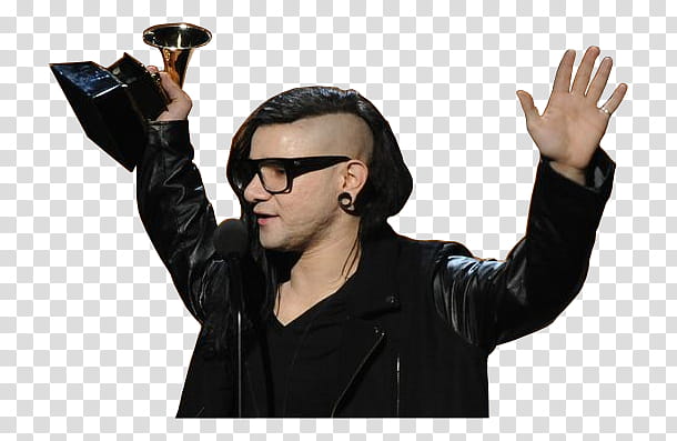 Skrillex with Grammy transparent background PNG clipart