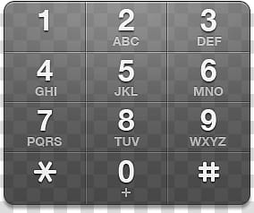 iPhone Theme, gray and white number pad transparent background PNG clipart