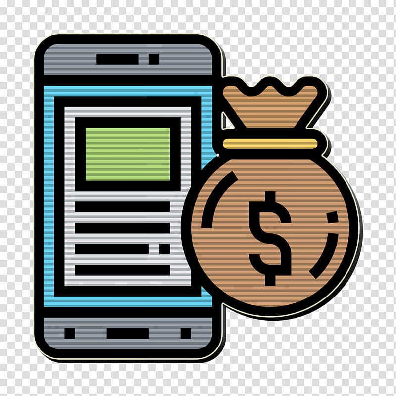 Money bag icon Digital Banking icon Money icon, Mobile Phone Case, Line, Technology, Gadget, Mobile Phone Accessories transparent background PNG clipart