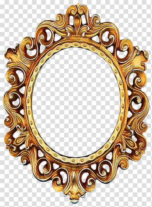 Vintage Ornament Frame, Frames, Vintage Frame, Mirror, Oval, Metal, Brass, Bronze transparent background PNG clipart