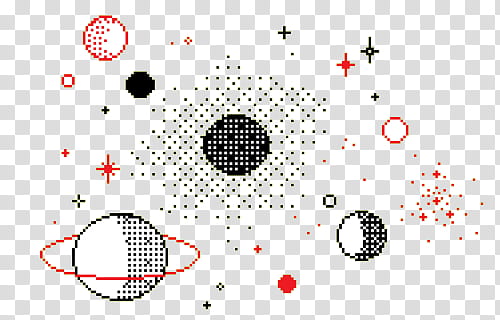 Aesthetic, black and red planet illustration transparent background PNG clipart