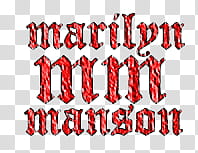 Texto Marilyn Manson transparent background PNG clipart