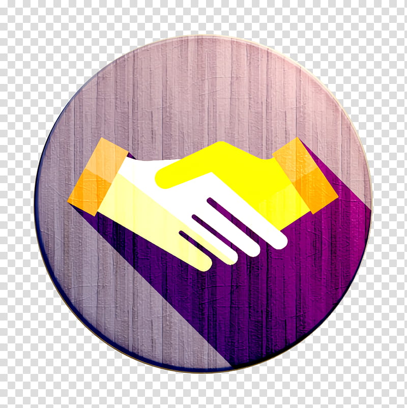 Work productivity icon Hand shake icon Agreement icon, Yellow, Purple, Violet, Logo, Line, Circle, Gesture transparent background PNG clipart